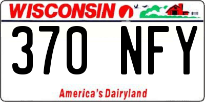 WI license plate 370NFY