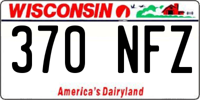 WI license plate 370NFZ