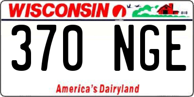 WI license plate 370NGE