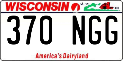 WI license plate 370NGG