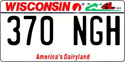 WI license plate 370NGH