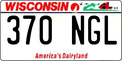 WI license plate 370NGL