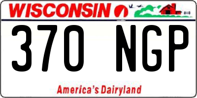 WI license plate 370NGP