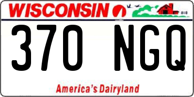 WI license plate 370NGQ