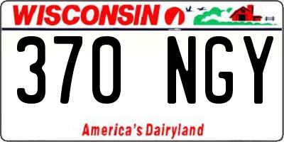 WI license plate 370NGY