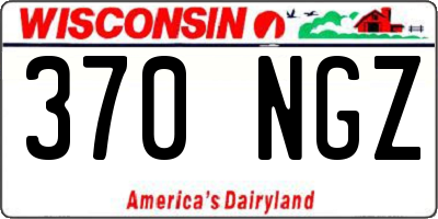 WI license plate 370NGZ