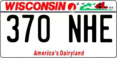 WI license plate 370NHE