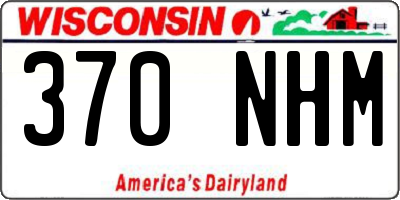 WI license plate 370NHM