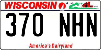 WI license plate 370NHN