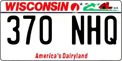WI license plate 370NHQ