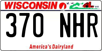 WI license plate 370NHR