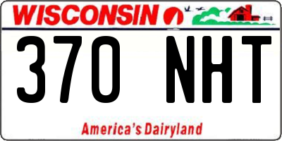 WI license plate 370NHT