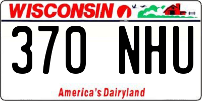 WI license plate 370NHU