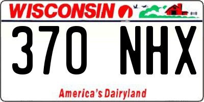 WI license plate 370NHX