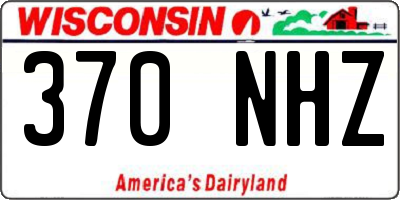 WI license plate 370NHZ