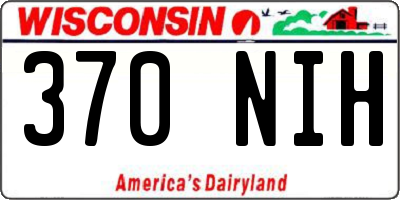 WI license plate 370NIH