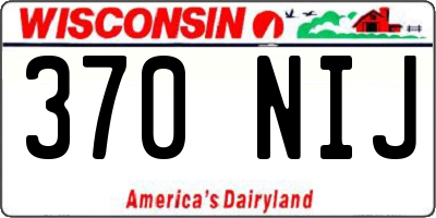 WI license plate 370NIJ