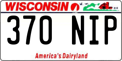 WI license plate 370NIP