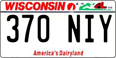 WI license plate 370NIY