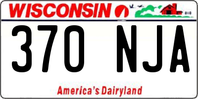 WI license plate 370NJA