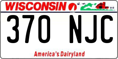 WI license plate 370NJC