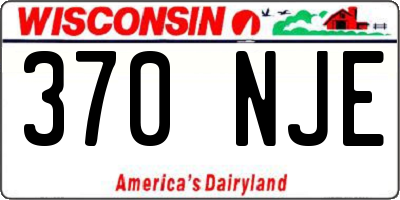 WI license plate 370NJE
