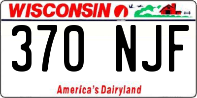 WI license plate 370NJF