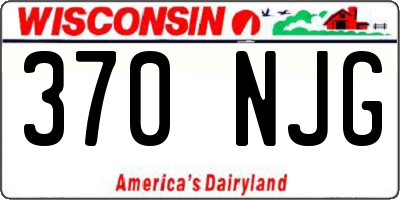 WI license plate 370NJG