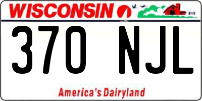WI license plate 370NJL