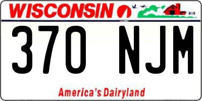 WI license plate 370NJM