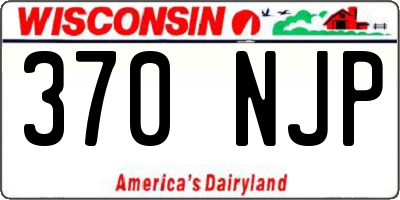 WI license plate 370NJP