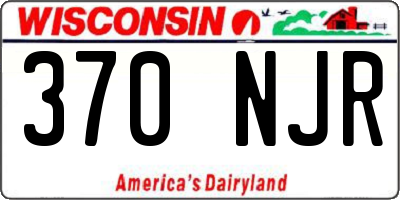 WI license plate 370NJR