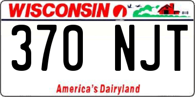 WI license plate 370NJT