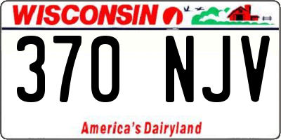 WI license plate 370NJV