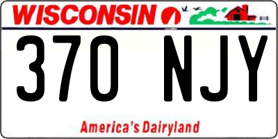 WI license plate 370NJY