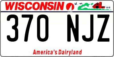 WI license plate 370NJZ