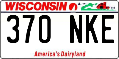 WI license plate 370NKE