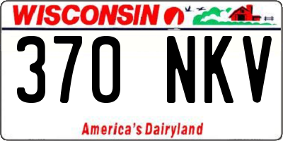WI license plate 370NKV