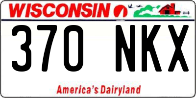 WI license plate 370NKX