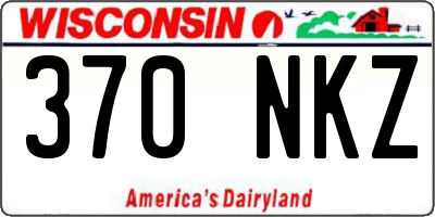 WI license plate 370NKZ