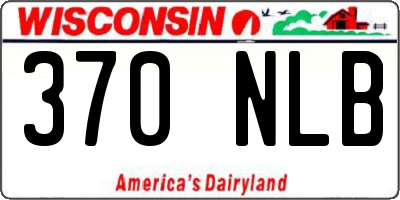 WI license plate 370NLB