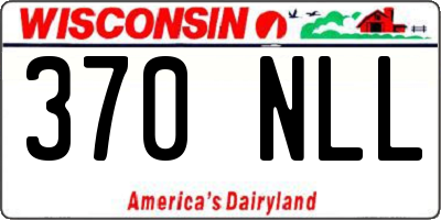 WI license plate 370NLL