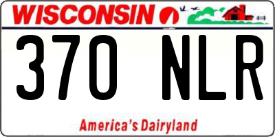 WI license plate 370NLR