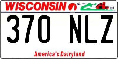 WI license plate 370NLZ