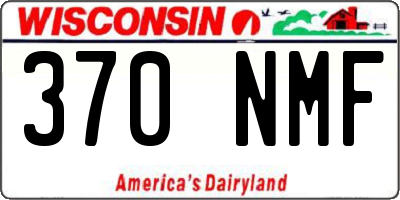 WI license plate 370NMF