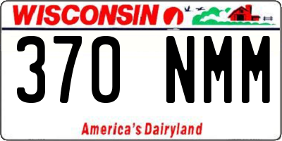 WI license plate 370NMM