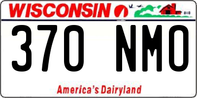 WI license plate 370NMO