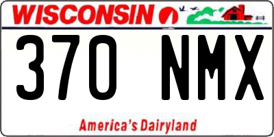 WI license plate 370NMX