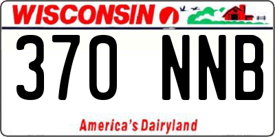 WI license plate 370NNB