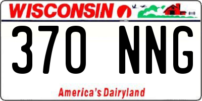 WI license plate 370NNG